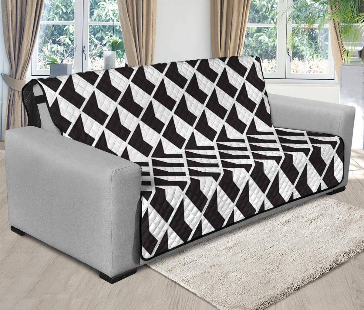 Isometric Geometric Pattern Print Futon Protector