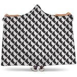 Isometric Geometric Pattern Print Hooded Blanket