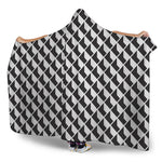 Isometric Geometric Pattern Print Hooded Blanket