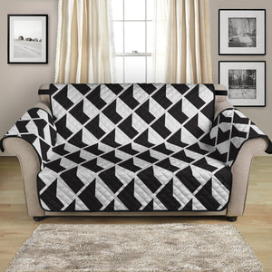 Isometric Geometric Pattern Print Loveseat Protector