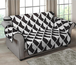 Isometric Geometric Pattern Print Loveseat Protector