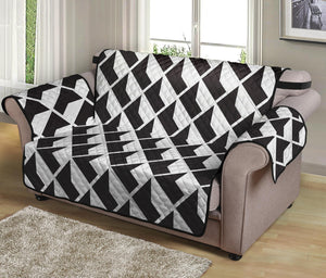 Isometric Geometric Pattern Print Loveseat Protector