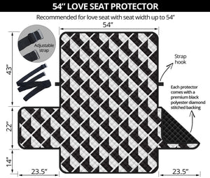 Isometric Geometric Pattern Print Loveseat Protector