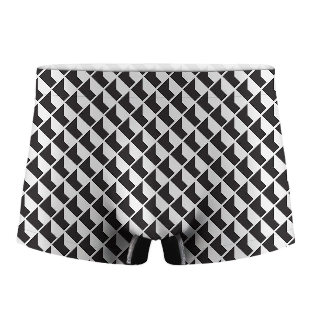 Isometric Geometric Pattern Print Men's Boxer Briefs