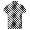 Isometric Geometric Pattern Print Men's Short Sleeve Shirt
