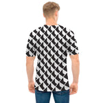 Isometric Geometric Pattern Print Men's T-Shirt