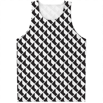 Isometric Geometric Pattern Print Men's Tank Top