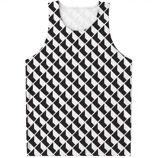 Isometric Geometric Pattern Print Men's Tank Top