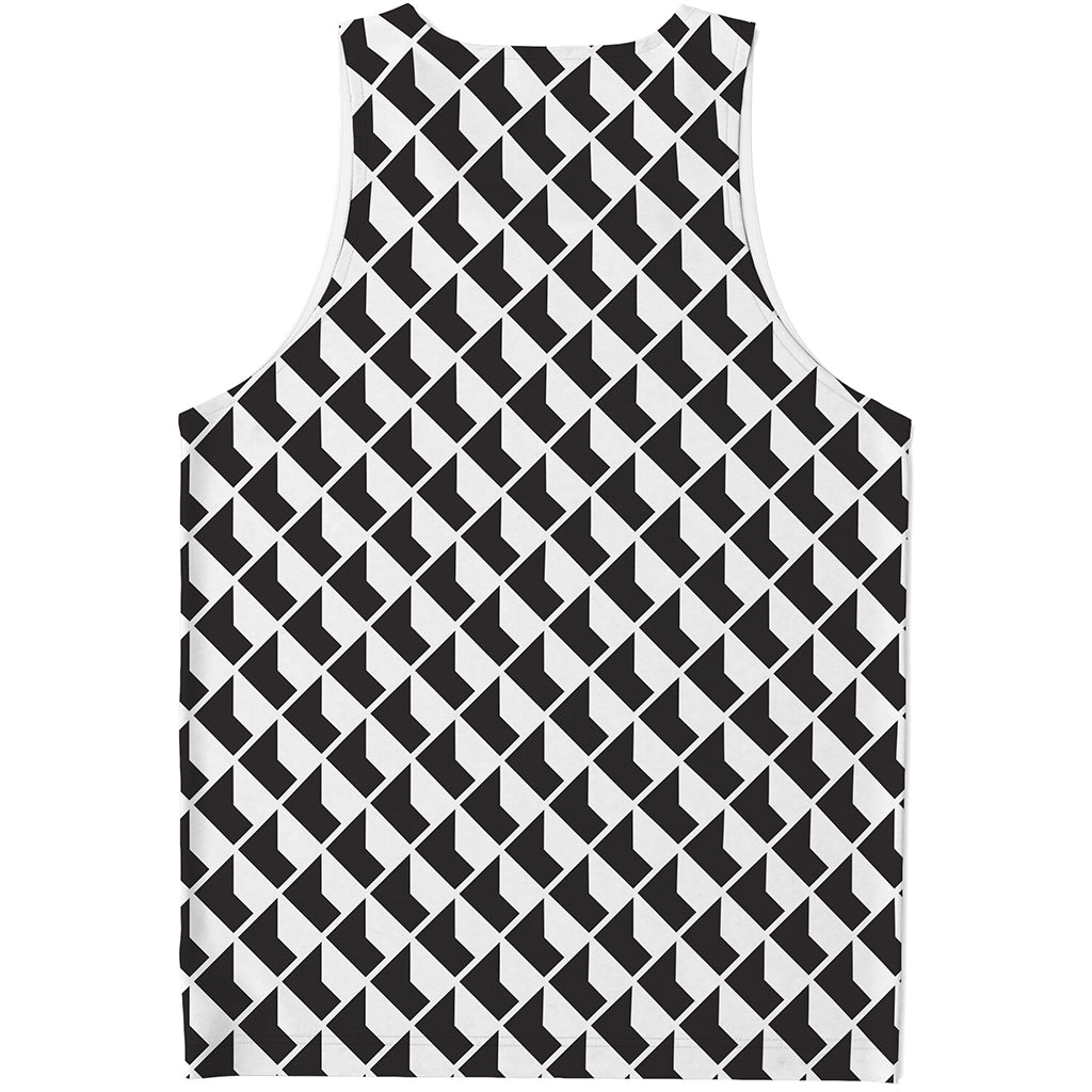 Isometric Geometric Pattern Print Men's Tank Top