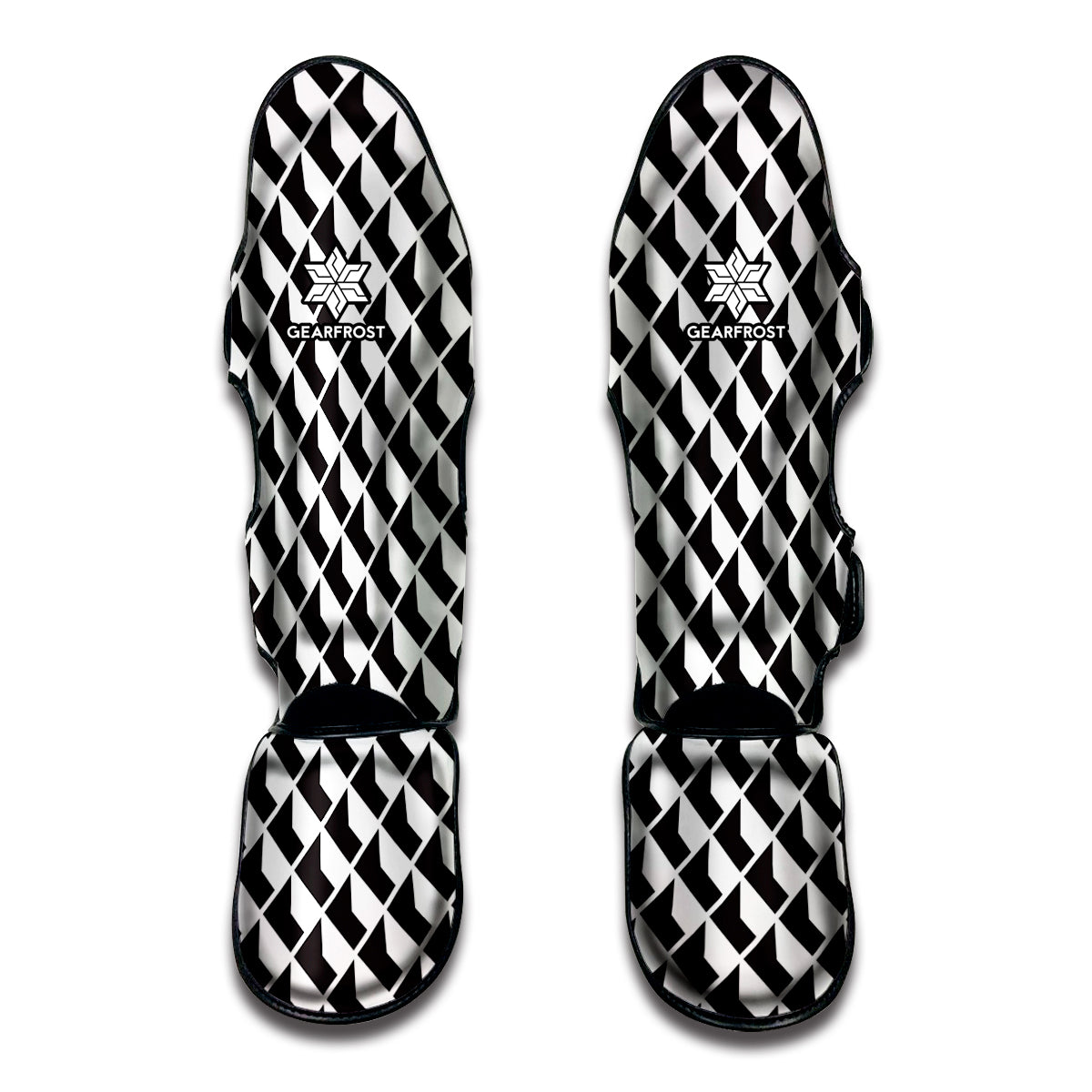 Isometric Geometric Pattern Print Muay Thai Shin Guard