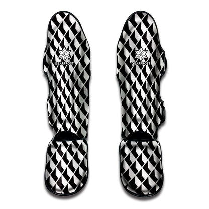 Isometric Geometric Pattern Print Muay Thai Shin Guard