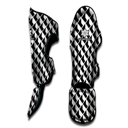 Isometric Geometric Pattern Print Muay Thai Shin Guard