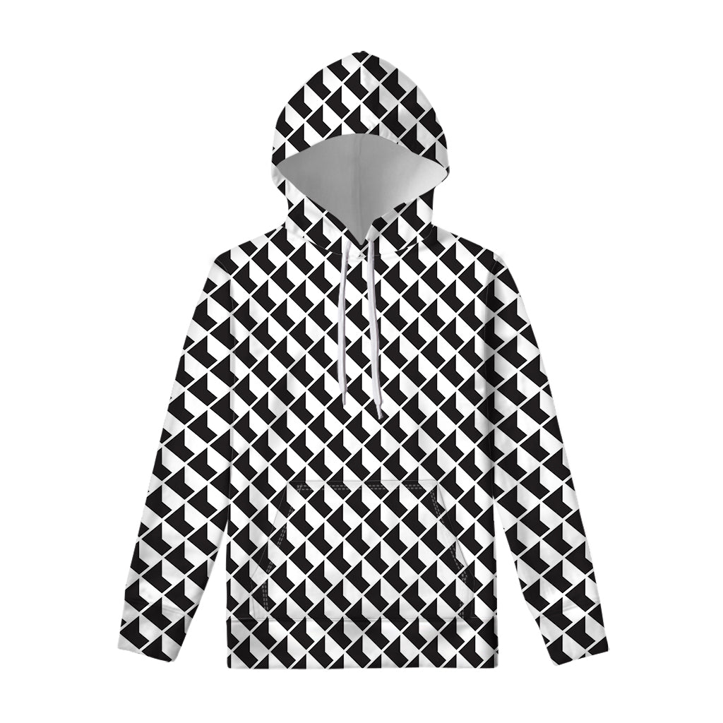 Isometric Geometric Pattern Print Pullover Hoodie