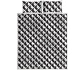 Isometric Geometric Pattern Print Quilt Bed Set