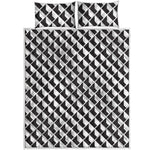 Isometric Geometric Pattern Print Quilt Bed Set