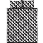 Isometric Geometric Pattern Print Quilt Bed Set