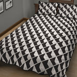 Isometric Geometric Pattern Print Quilt Bed Set