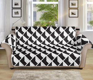 Isometric Geometric Pattern Print Sofa Protector