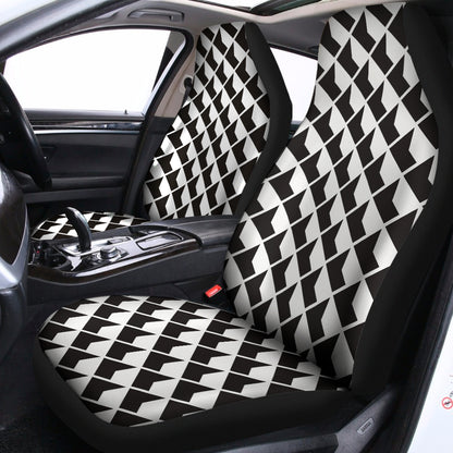 Isometric Geometric Pattern Print Universal Fit Car Seat Covers