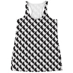 Isometric Geometric Pattern Print Women's Racerback Tank Top