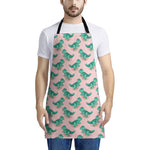 Isometric Tyrannosaurus Pattern Print Apron