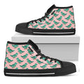 Isometric Tyrannosaurus Pattern Print Black High Top Sneakers