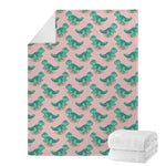 Isometric Tyrannosaurus Pattern Print Blanket