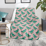 Isometric Tyrannosaurus Pattern Print Blanket
