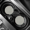 Isometric Tyrannosaurus Pattern Print Car Coasters