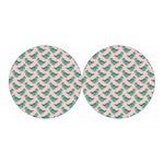 Isometric Tyrannosaurus Pattern Print Car Coasters
