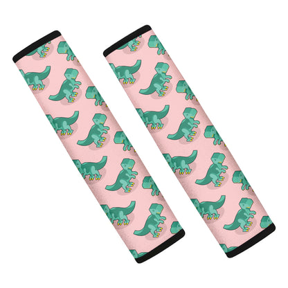 Isometric Tyrannosaurus Pattern Print Car Seat Belt Covers