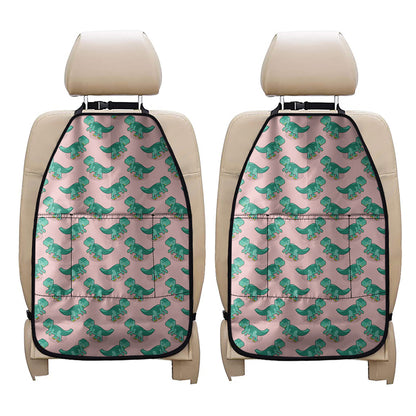 Isometric Tyrannosaurus Pattern Print Car Seat Organizers