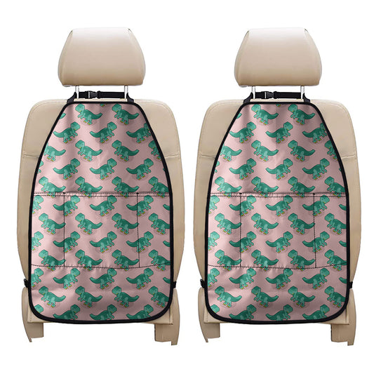Isometric Tyrannosaurus Pattern Print Car Seat Organizers