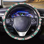 Isometric Tyrannosaurus Pattern Print Car Steering Wheel Cover