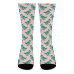 Isometric Tyrannosaurus Pattern Print Crew Socks