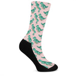 Isometric Tyrannosaurus Pattern Print Crew Socks