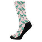 Isometric Tyrannosaurus Pattern Print Crew Socks