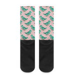 Isometric Tyrannosaurus Pattern Print Crew Socks