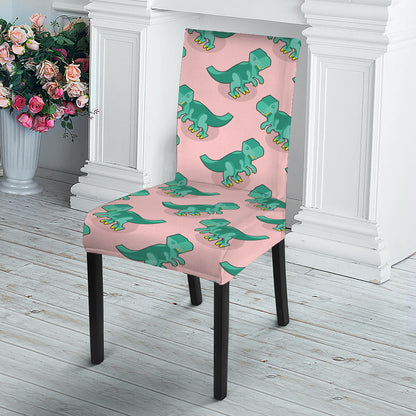 Isometric Tyrannosaurus Pattern Print Dining Chair Slipcover