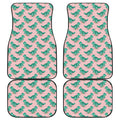 Isometric Tyrannosaurus Pattern Print Front and Back Car Floor Mats