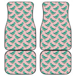 Isometric Tyrannosaurus Pattern Print Front and Back Car Floor Mats