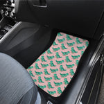 Isometric Tyrannosaurus Pattern Print Front and Back Car Floor Mats