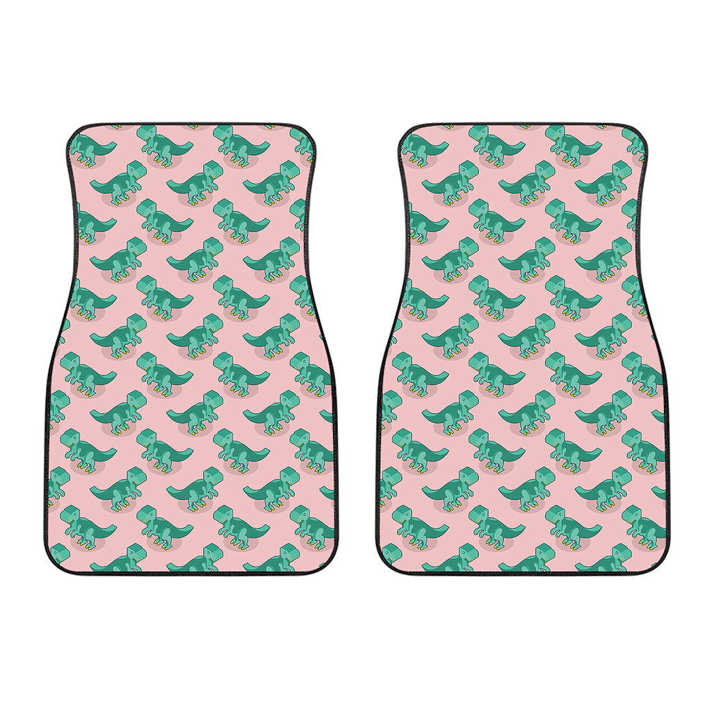 Isometric Tyrannosaurus Pattern Print Front Car Floor Mats