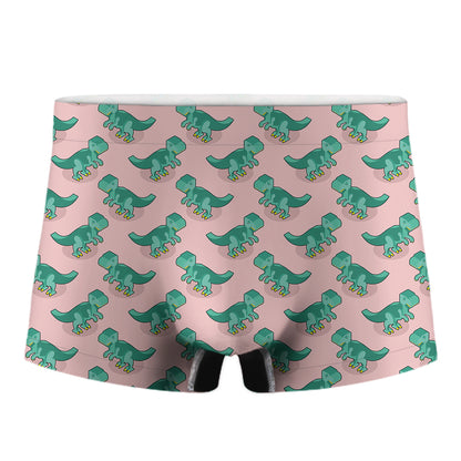Isometric Tyrannosaurus Pattern Print Men's Boxer Briefs