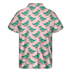 Isometric Tyrannosaurus Pattern Print Men's Short Sleeve Shirt
