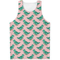 Isometric Tyrannosaurus Pattern Print Men's Tank Top