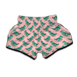 Isometric Tyrannosaurus Pattern Print Muay Thai Boxing Shorts