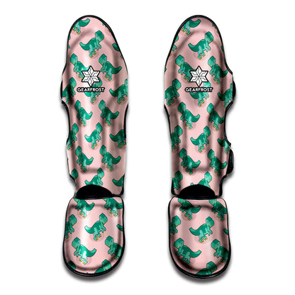 Isometric Tyrannosaurus Pattern Print Muay Thai Shin Guard