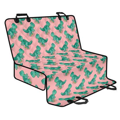 Isometric Tyrannosaurus Pattern Print Pet Car Back Seat Cover