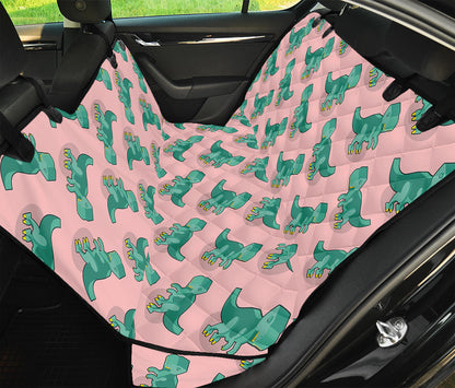 Isometric Tyrannosaurus Pattern Print Pet Car Back Seat Cover